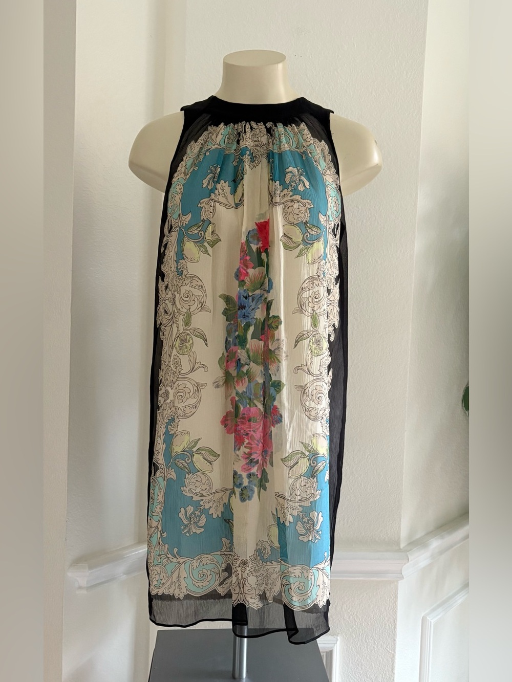 Anthropology Moulinette Soeurs Flora Vignette Silk Mini Dress